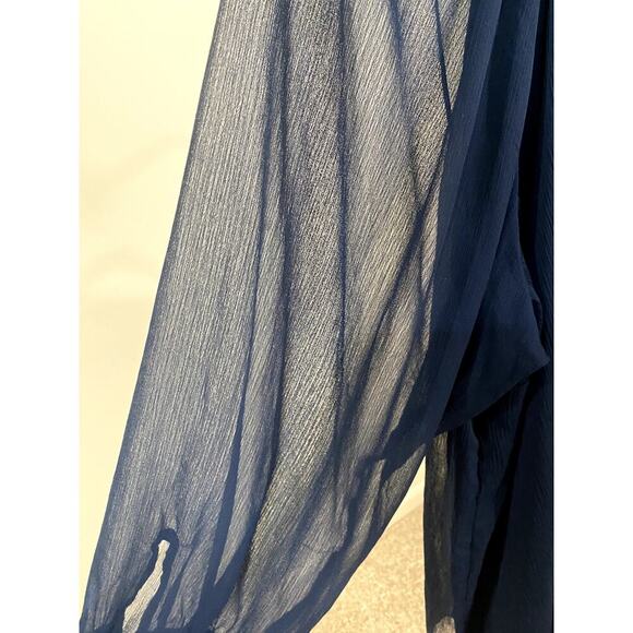 Lauren Conrad Navy Blue Blouse - Size XXL (EUC) - Picture 4 of 7